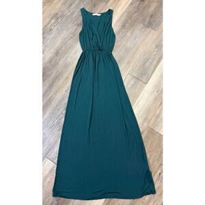 Lush Teal Sleeveless Maxi Dress Empire Waist Women’s XS